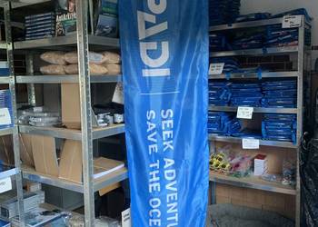 Nurkowa flaga PADI o wym. 255x60 cm PADI SASO