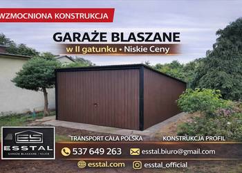Garaż Blaszany na budowę|Blaszane|Wiata|Hala|Blaszak|Schowek| - ESSTAL - 