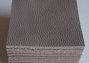 Skóra Kwadrat 8 x 8 cm (30 sztuk) Licowa Włoska Brązy Jasne (41)