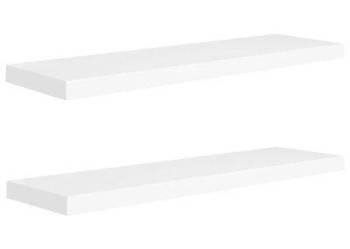 vidaXL Półki ścienne, 2 szt., białe, 90x23,5x3,8 cm, MDF(sku323818)