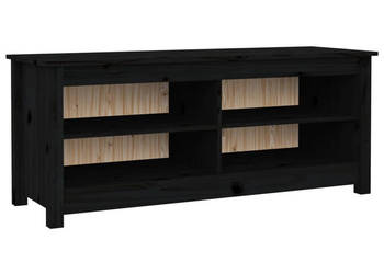 Szafka na buty czarna 110x38x455 cm drewno sosnowe WM-813778