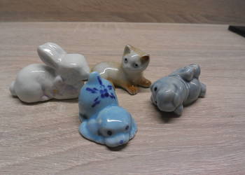 Figurki ceramiczne 4szt. miniatury