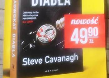 Plakat reklamowy książki Adwokat diabła Stevena Kavanagh