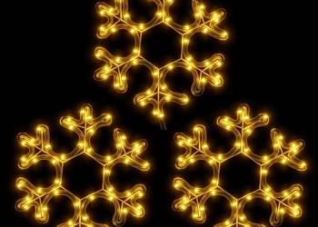 vidaXL Ozdobne śnieżynki, ciepłe białe światło LED(SKU:3154286)