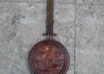 382 Wahadło rusztowe starego zegara 11,5cm dł 34cm