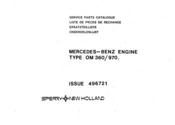 Mercedes OM 360-970 silnik katalog części