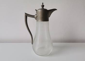 Stary przedwojenny dzbanek, karafka plater Secesja