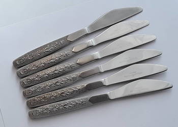 Noże obiadowe (nr.2), ROŚLINNY, Gerlach, sztućce PRL