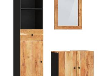 vidaXL 3-cz. zestaw mebli łazienkowych, lite drewno akacjowe(SKU:3200638)