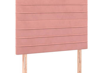 Zagłówek do łóżka z LED różowy 100x5x118/128 cm aksamit WM-3122611