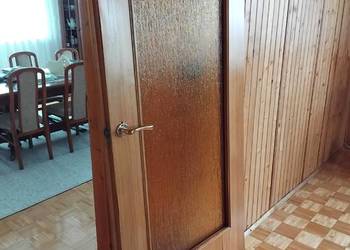 11 Drzwi Płycinowe wykończenie fornirem z ładnymi szybami !!!