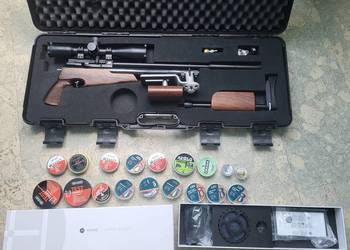 Air Arms S510R TDR luneta Hawke Airmax 30 10x dużo śrutu walizka palmrest