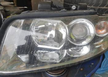 Lampy reflektory Depo Audi A4 B6 + żarówki (krótkie LED) komplet