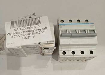 Wyłącznik nadprądowy MB B 25A/6kA 4P MB425A HAGER