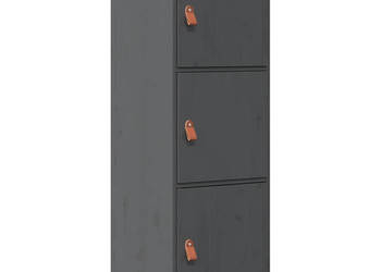 Szafka szara 34x40x1085 cm lite drewno sosnowe WM-820169