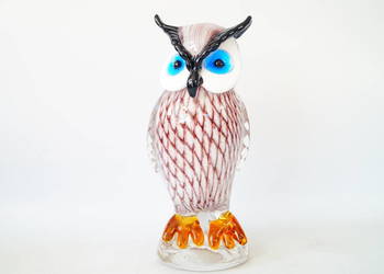 Figura szklana figura Murano style SOWA symbol mądrości