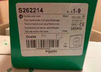 Double interrupteur ou va et vient 10 ampères Ovalis complet 230 V SCHNEID…