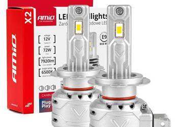 ŻARÓWKI LED H7 X2 CANBUS MINI 72W AMIO CANBUS