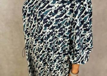 tunika 5XL 50 wiskoza oversize luźna wzór maskująca plus size wiosenna