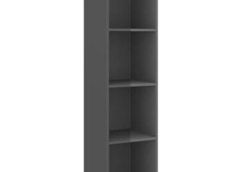 Wisząca szafka TV szara wysoki połysk 37x37x1425 cm WM-805497