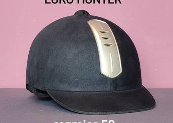 Kask jeździecki Euro Hunter - rozmiar 58 - kolor granatowy / burzowy