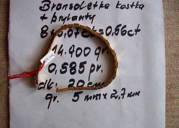 Bransoletka -kostka dł. 20 cm 585pr.