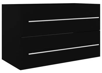 Szafka pod umywalkę czarna 80 x 385 x 48 cm WM-804702