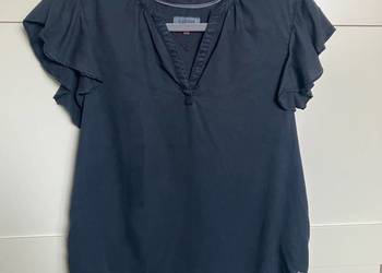 Nowa bluzka Tommy Hilfiger lyocell granatowa XS