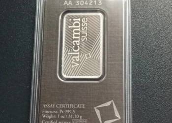 Sztabka platyny Valcambi 31.1 g