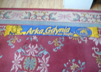 Starocie z PRL - SPORT = Szalik Kibica Arka Gdynia Rugby 145 cm UNIKAT