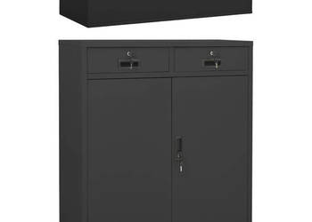 Szafka biurowa z doniczką antracytowa 90x40x125 cm stalowa WM-3095271