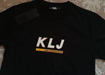 T-shirt bawełniany Karl Lagerfeld Jeans - czarny, rozmiar M