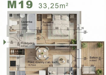 Kompaktowe mieszkanie 2-pokojowe 33,25m2 Czyżyny
