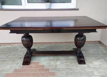 Stary dębowy stół masywny solidny rozkładany po renowacji 95x145-260cm F107