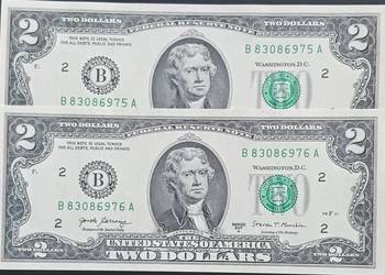 2 x 2 $ USA 2017 r. New York "B" seria "A"- Thomas Jefferson-mennicze