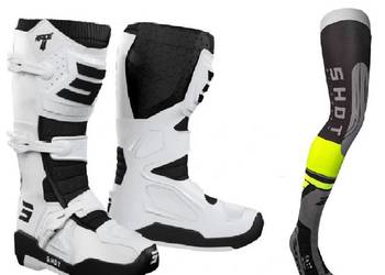 BUTY SHOT RACE 4 BIAŁE 40/41/42/43/44 + SKARPETY POD ORTEZY