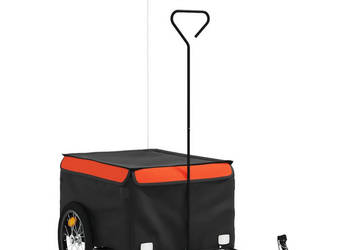 Przyczepka rowerowa czarno-pomarańczowa 45 kg żelazo WM-94103