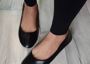 (44) bpc Bonprix/ CZARNE baleriny wieczorowe na szeroką stopę, NOWE