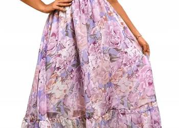 Sukienka lekka boho elegancka na wakacje urlop biust-124cm