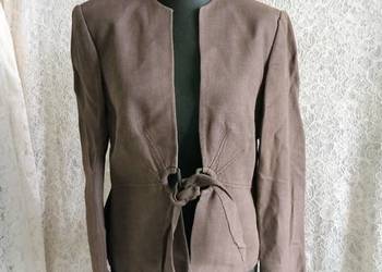 Marynarka lniana brązowa 14UK