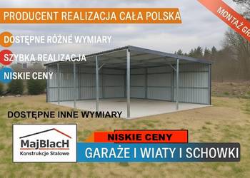 Garaż Blaszany Otwarty |Wiata na pojazdy |ZADASZENIE 5x5|  – Maj-BlacH