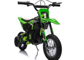 Autko motorek WIELKI MOTOR CROSSOWY na akumulator dla dzieci jeździk zielon