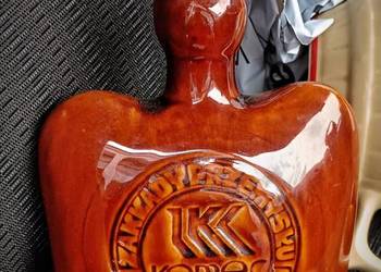Kamionkowa karafka PRL glazurowana