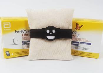 Opaska ochronna na sensor FreeStyle Libre 2 - Uśmiech - Czarna