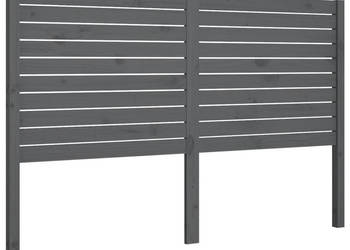 Wezgłowie łóżka szare 126x4x100 cm lite drewno sosnowe WM-819012