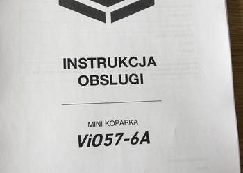 dtr instrukcja obsługi koparka yanmar VI057-6A i inne