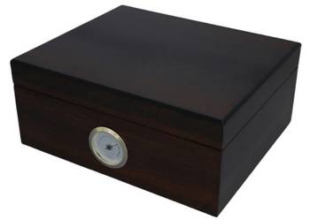 Ciemny Humidor z Drewna Cedrowego Profesjonalne Pudełko na Cygara
