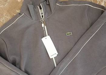 Bluza rozpinana Lacoste Classic - top one, jednolita szara, rozmiar XL