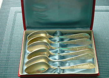 Sztućce - łyżeczki posrebrzane