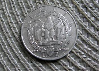 Włochy 2 Liry 1939r - Niemagnetyczna